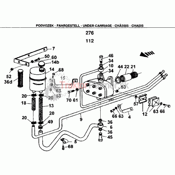 Hydrostatické riadenie 4X2  Z 3321,4321,5321,6321,7321